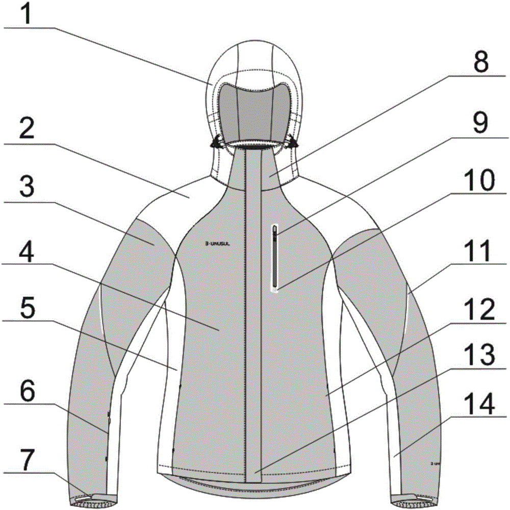 Three-in-one down outdoor sportswear