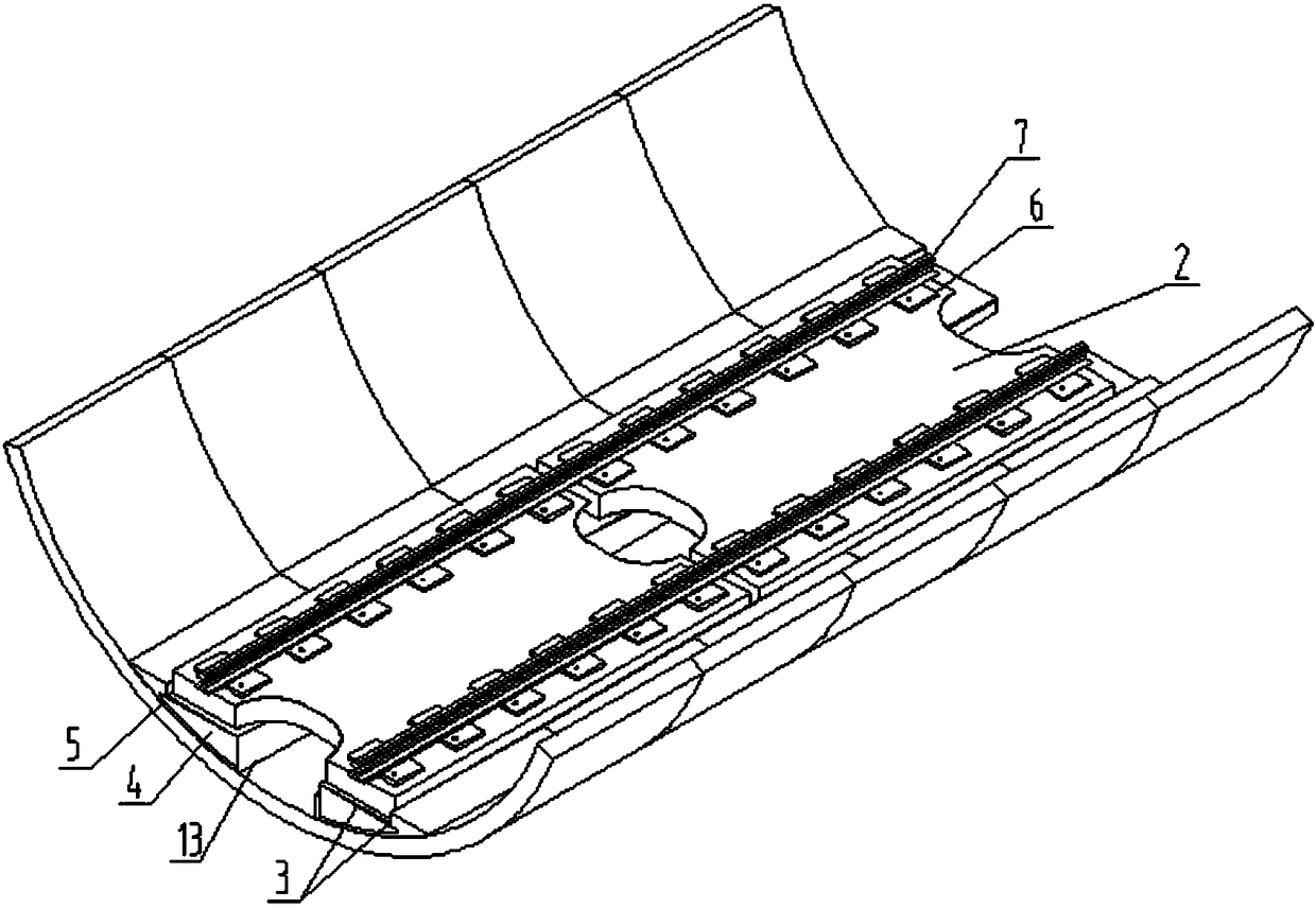 Novel fully prefabricated track structure used for tunnel in railway track field