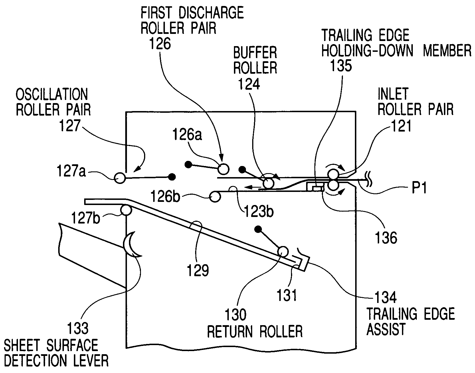 Sheet processing apparatus for storing supplied sheets while preceding sheet are processed