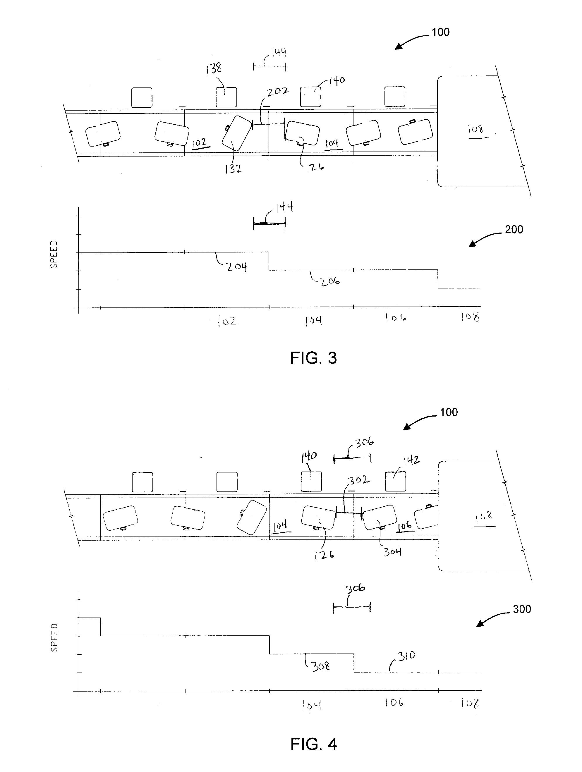 Systems and method for maintaining a gap between successive objects