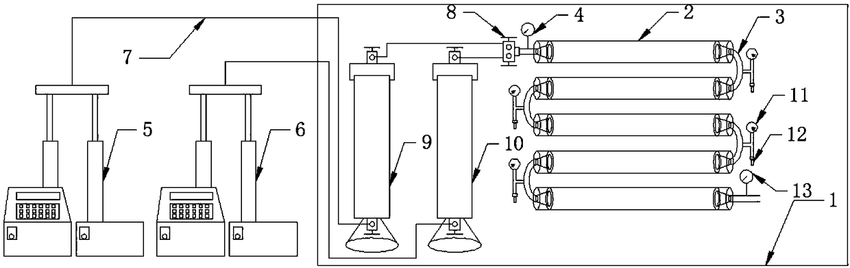 Method and device for judging emulsification generating position in long cementing tube