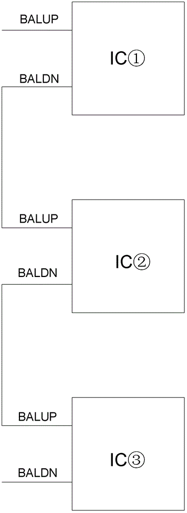 Battery protective chip cascade balance control device and battery protective chip