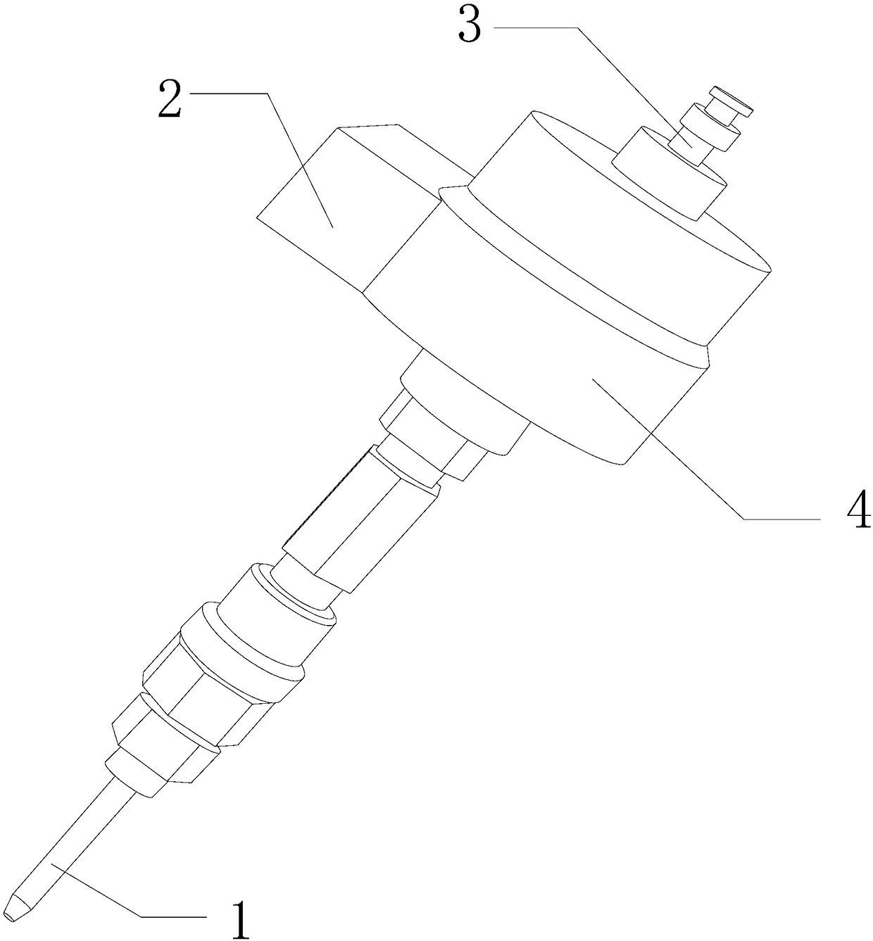 High-pressure abrasive feeding type wood cutting gun