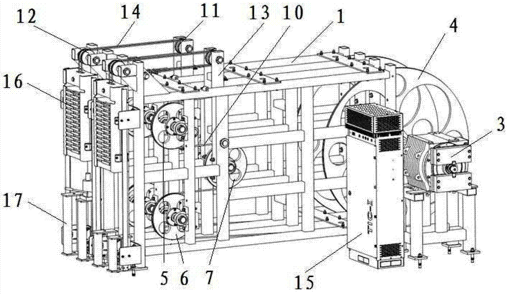 Device for testing bending fatigue of wire rope for elevator, and testing method thereof