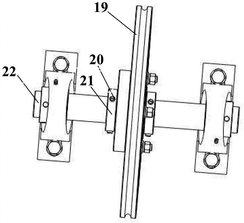 Device for testing bending fatigue of wire rope for elevator, and testing method thereof