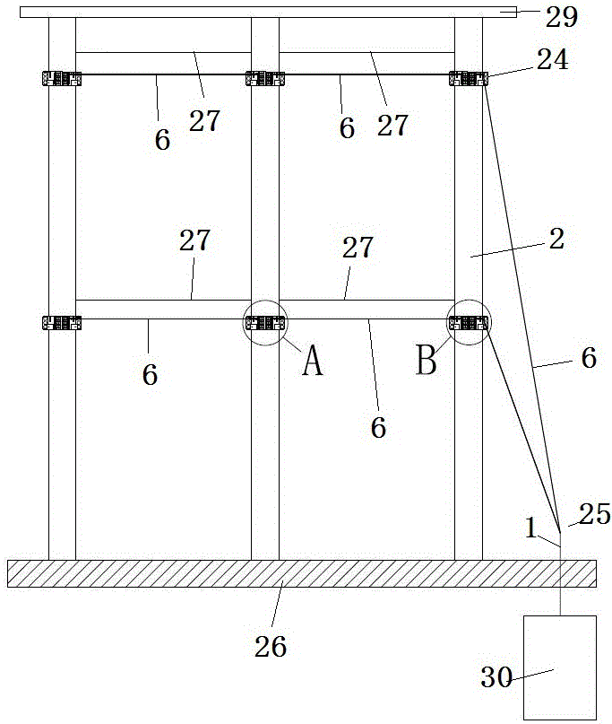 Prestress anti-offset reinforcement structure applied to wooden frame and construction method of prestress anti-offset reinforcement structure