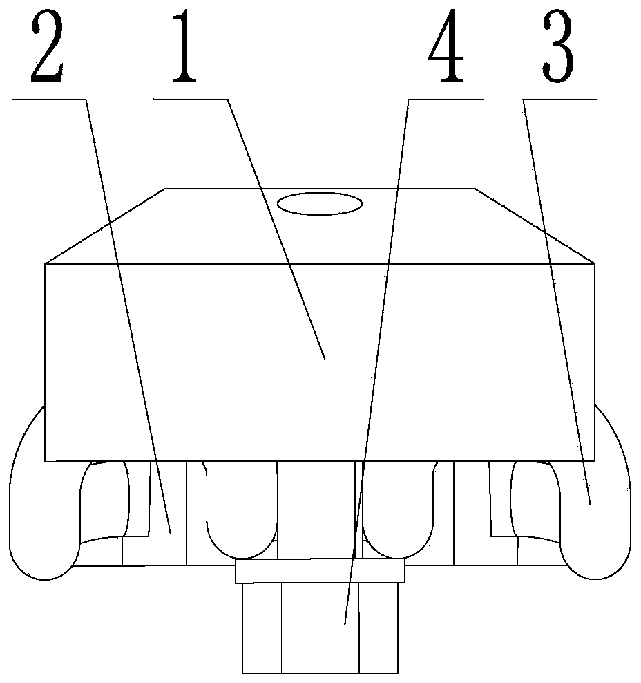 Connecting device for U-shaped steel bracket