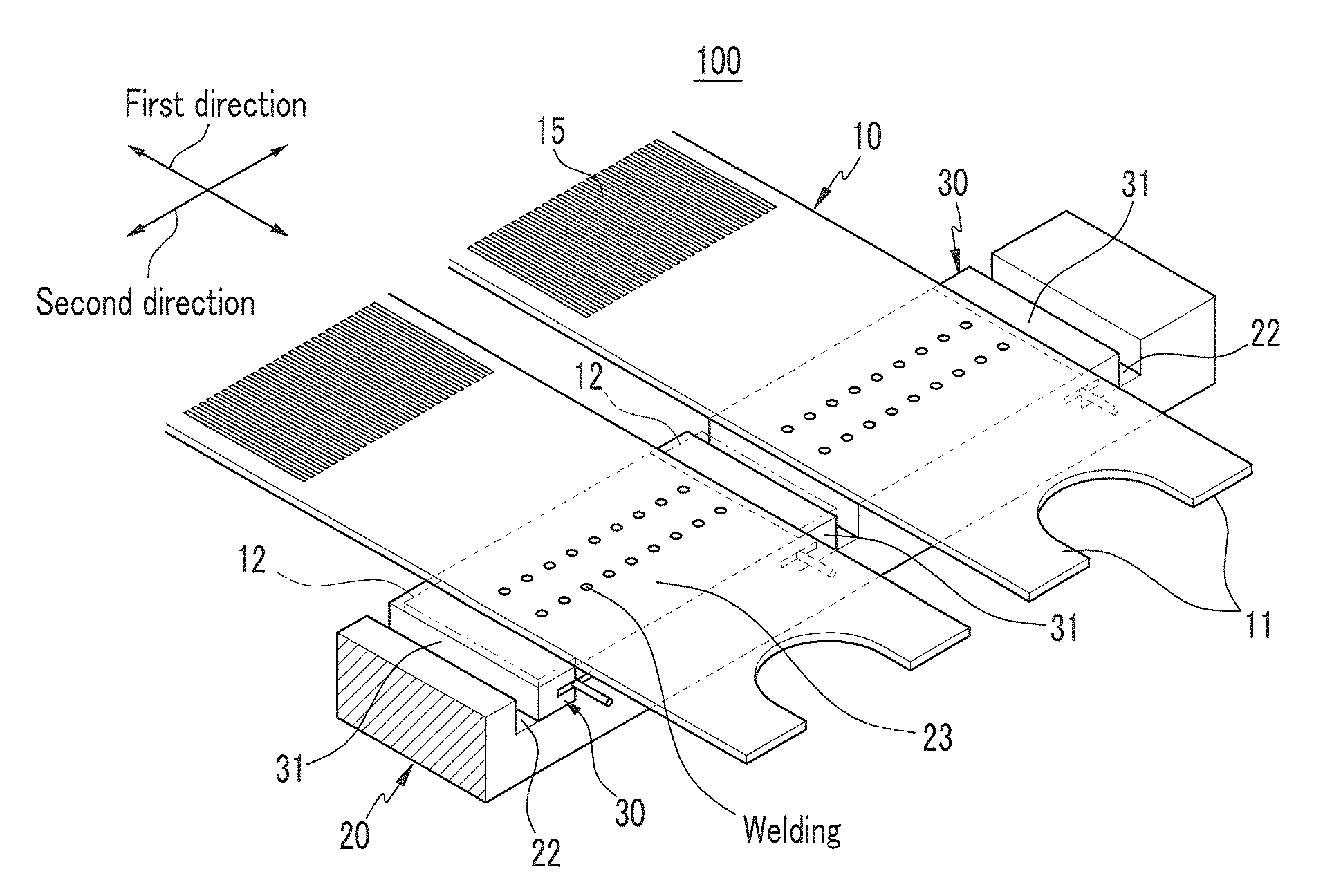 Mask assembly for thin film vapor deposition and manufacturing method thereof