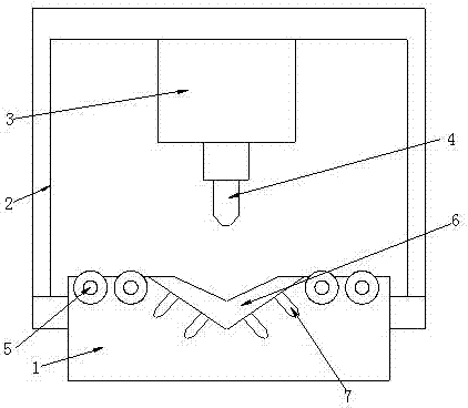 Anti-dazzling screen stamping device with die capable of being replaced