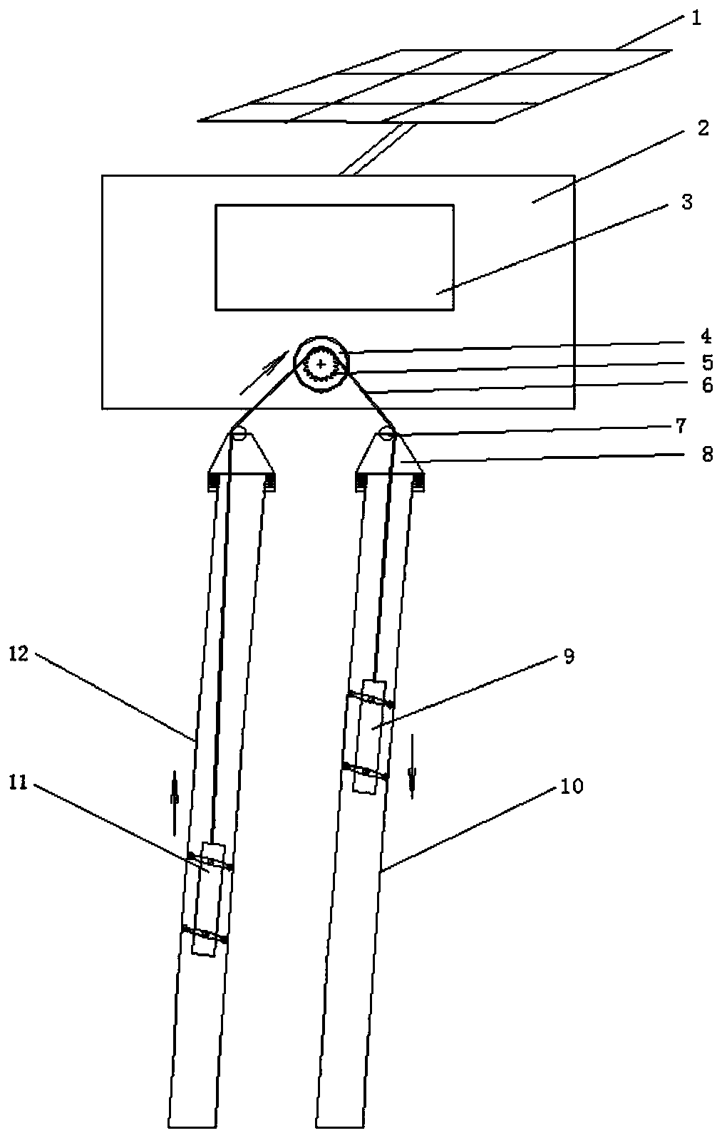 Double-pipe full-automatic layered inclinometer system and inclinometer method