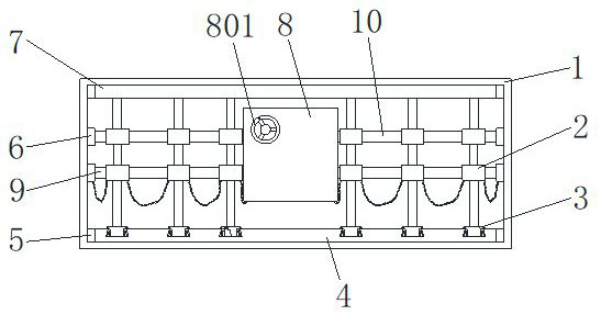 Long ball screw auxiliary supporting device for diamond cone numerical control lathe