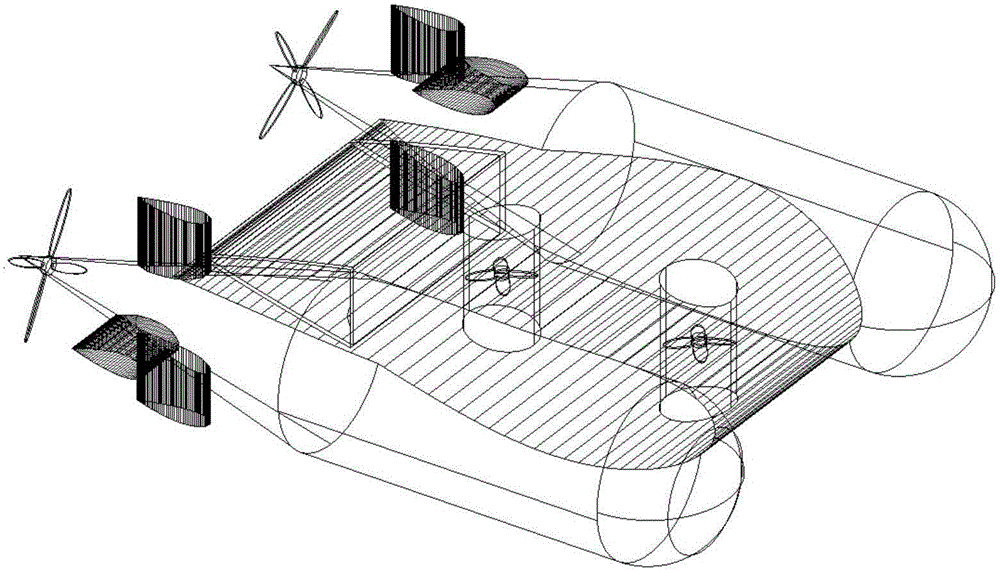 Double-body detection underwater robot device and control method