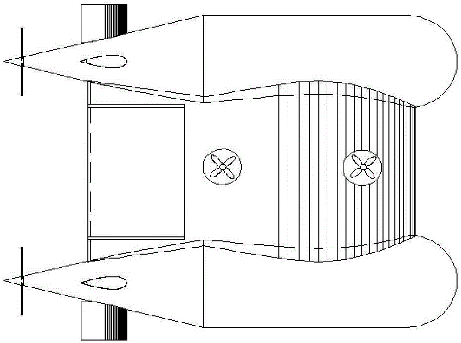 Double-body detection underwater robot device and control method