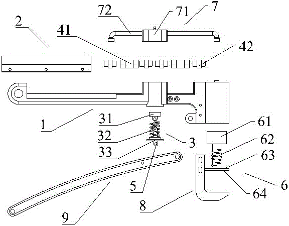 Portable detaching tool for round pin of connection rod of outdoor disconnecting switch for electric power and electric network high voltage