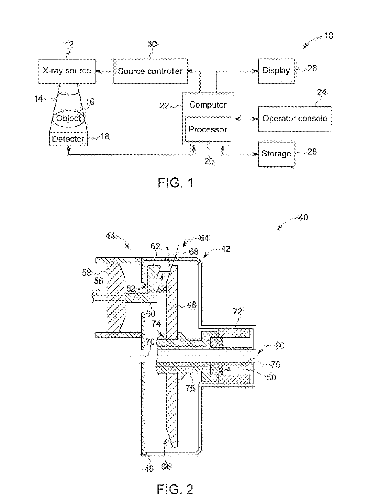 Thrust Flange For X-Ray Tube With Internal Cooling Channels