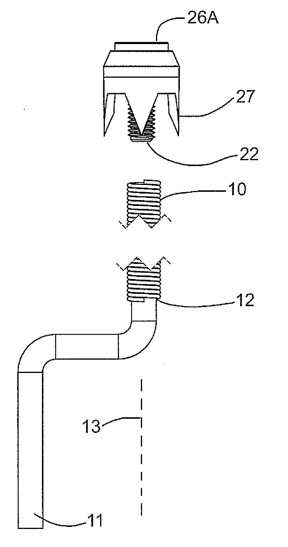 Plumbing snake and engagement head therefor