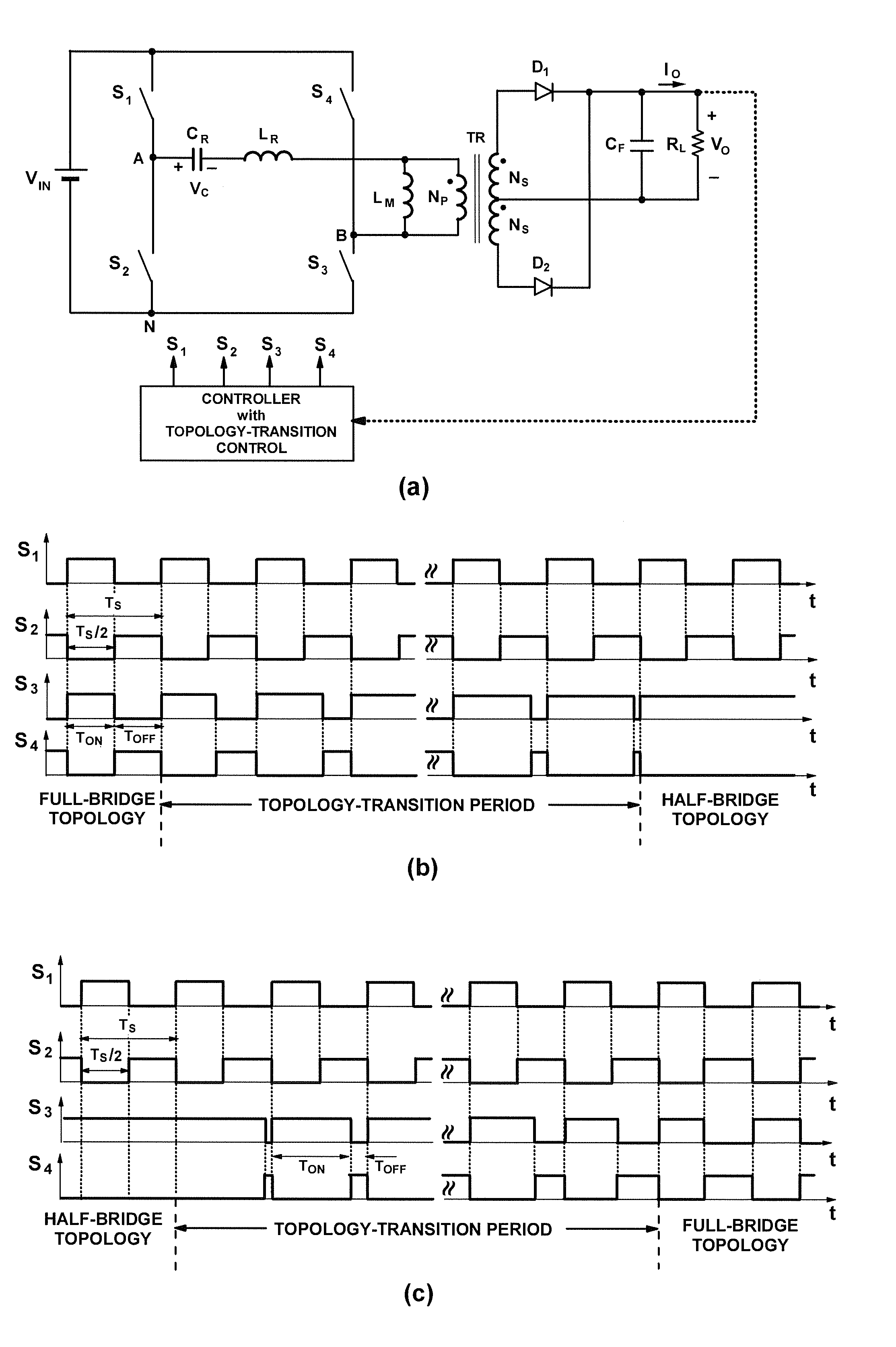 Power converters for wide input or output voltage range and control methods thereof