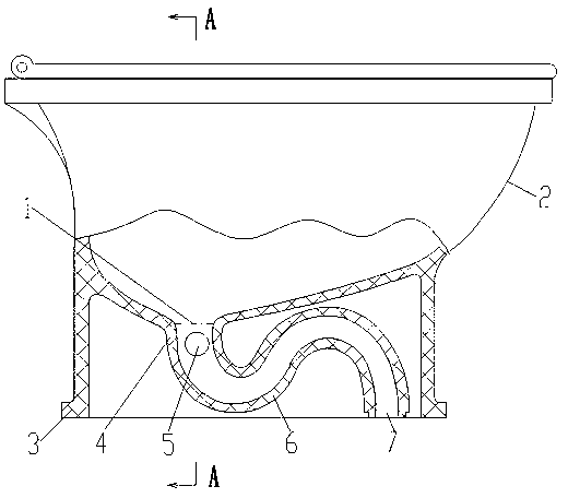 Water-saving toilet bowl