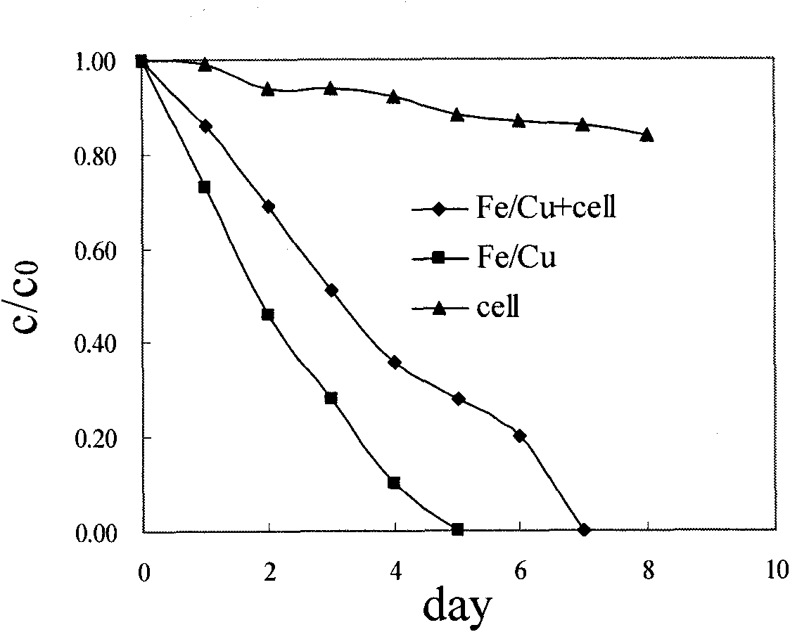 Method for remediating pollution of nitrate nitrogen in underground water