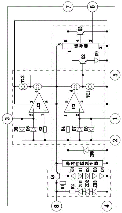 Leakage monitoring chip for leakage protector