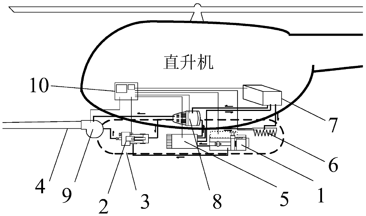 Gasoline-electric hybrid hot water deicing system for helicopter and control method thereof