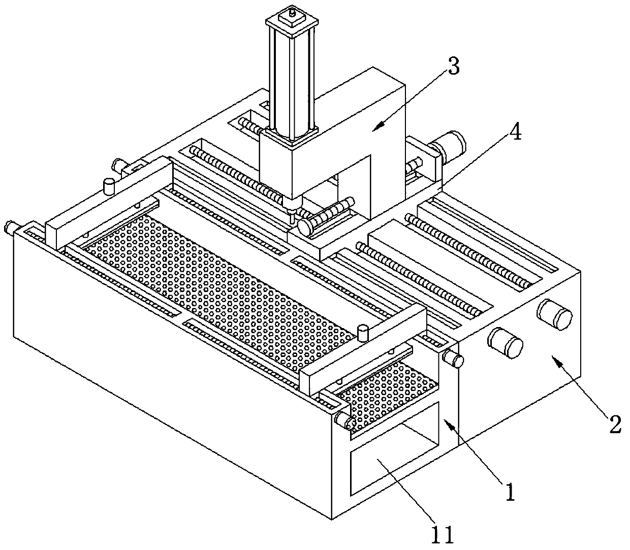 Die-cutting device for tungsten steel knife processing