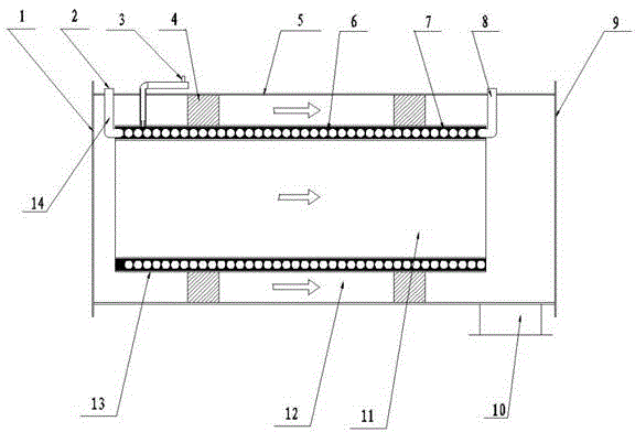 Method and device for cooling high-temperature waste gas and recovering waste heat