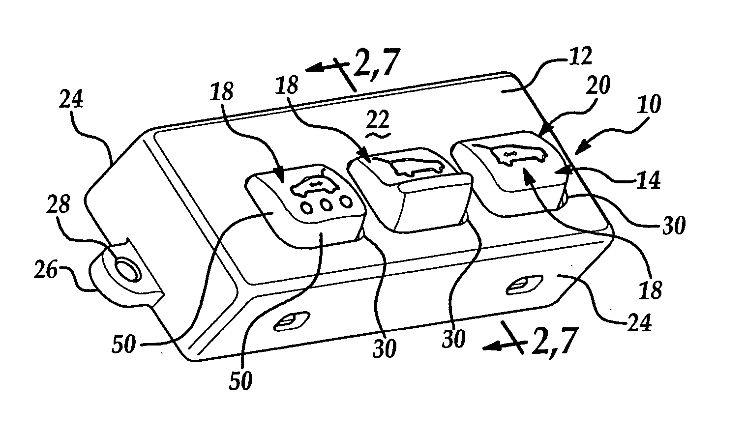 Control panel assembly with moveable illuminating button and method of making the same