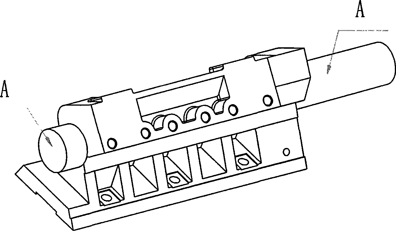 Technique for processing poly-angle part blade supporting seat