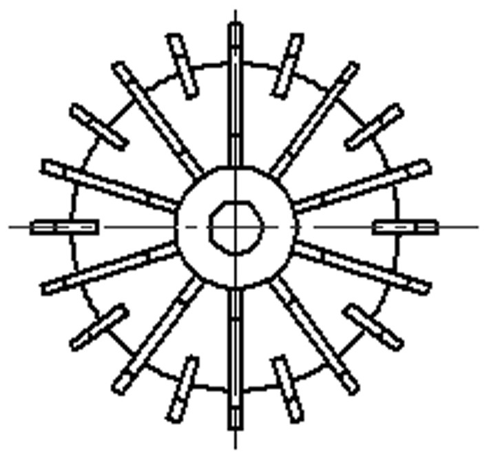 An air-cooled structure of an outer rotor permanent magnet motor