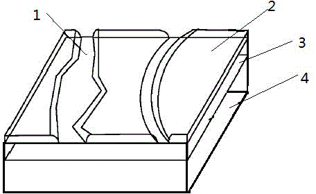 Ink capable of producing corrugated glaze effect