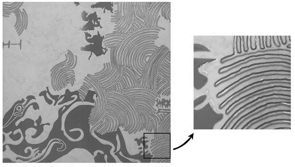 Ink capable of producing corrugated glaze effect