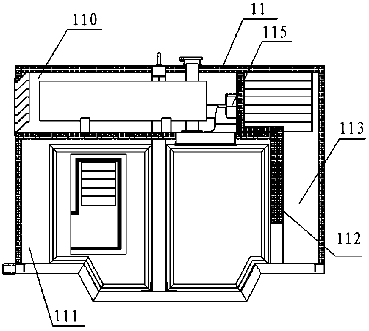 Movable type low-noise diesel generating set device