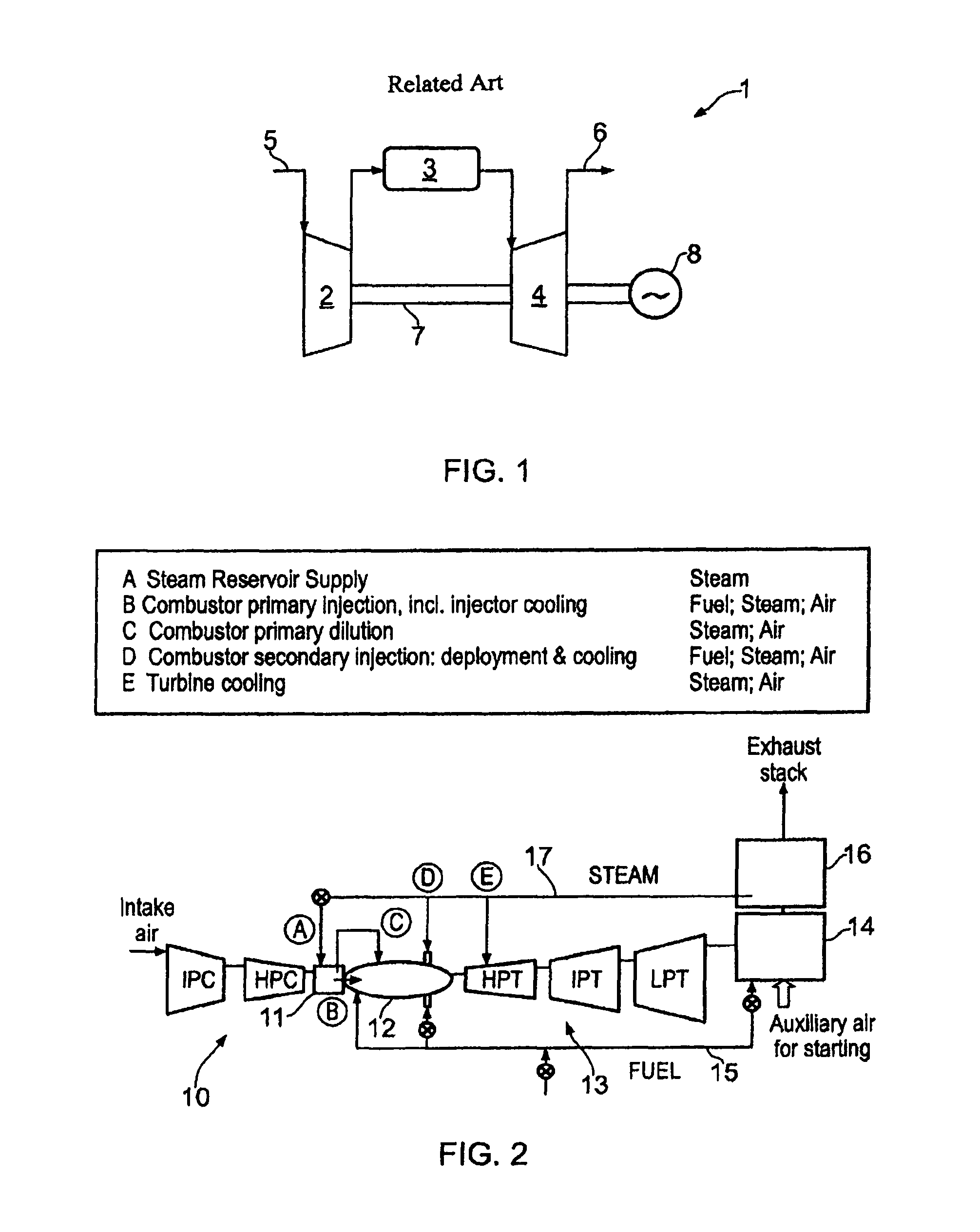 Steam injected gas turbine engine