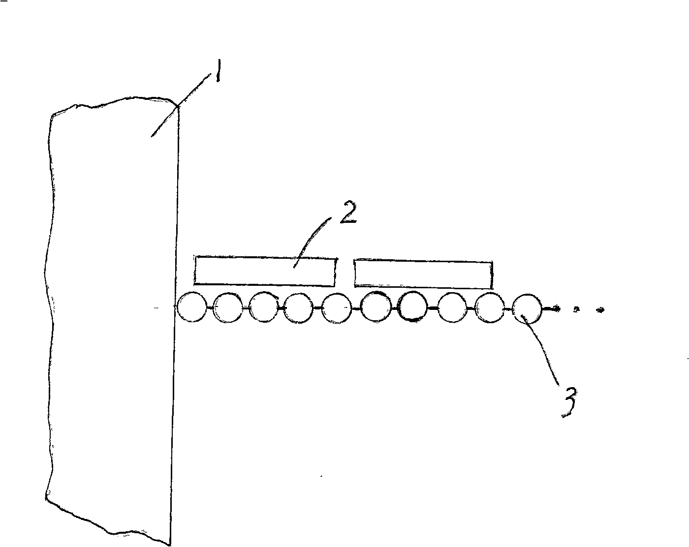 Hook tile kiln discharge conveying method and device