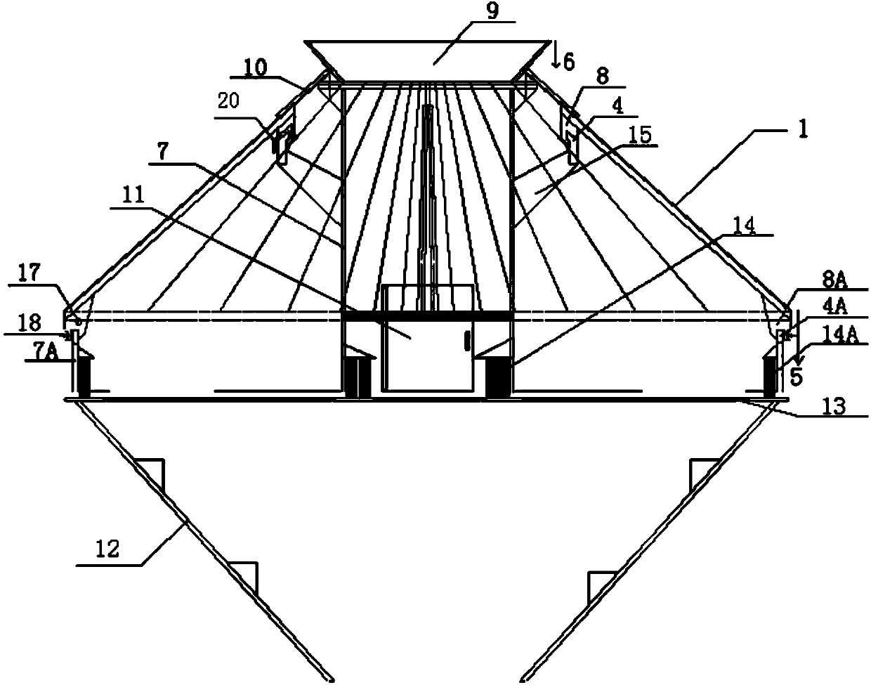 Unpowered anti-blocking grate bar slide sieve