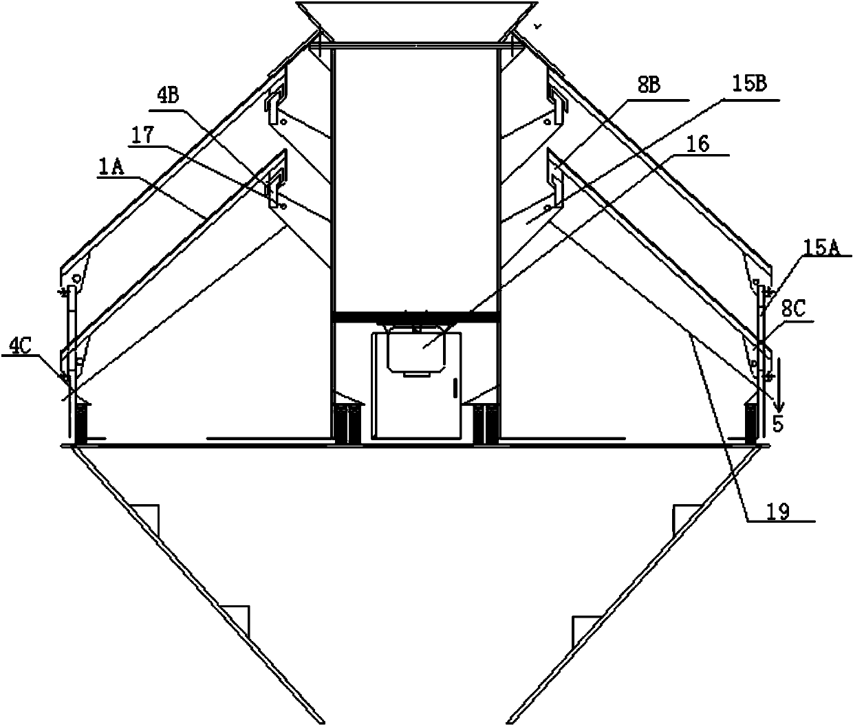 Unpowered anti-blocking grate bar slide sieve