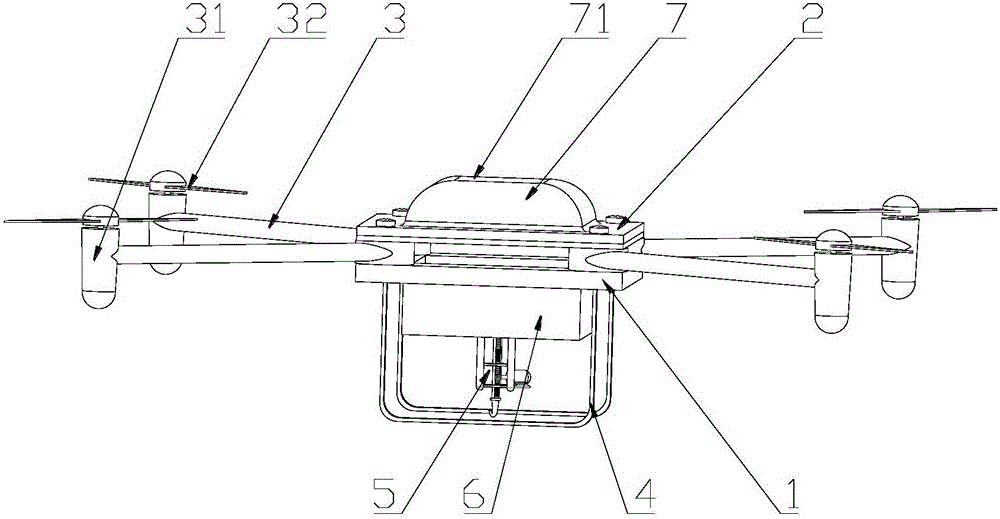 Hooking type carrying UAV (unmanned aerial vehicle)