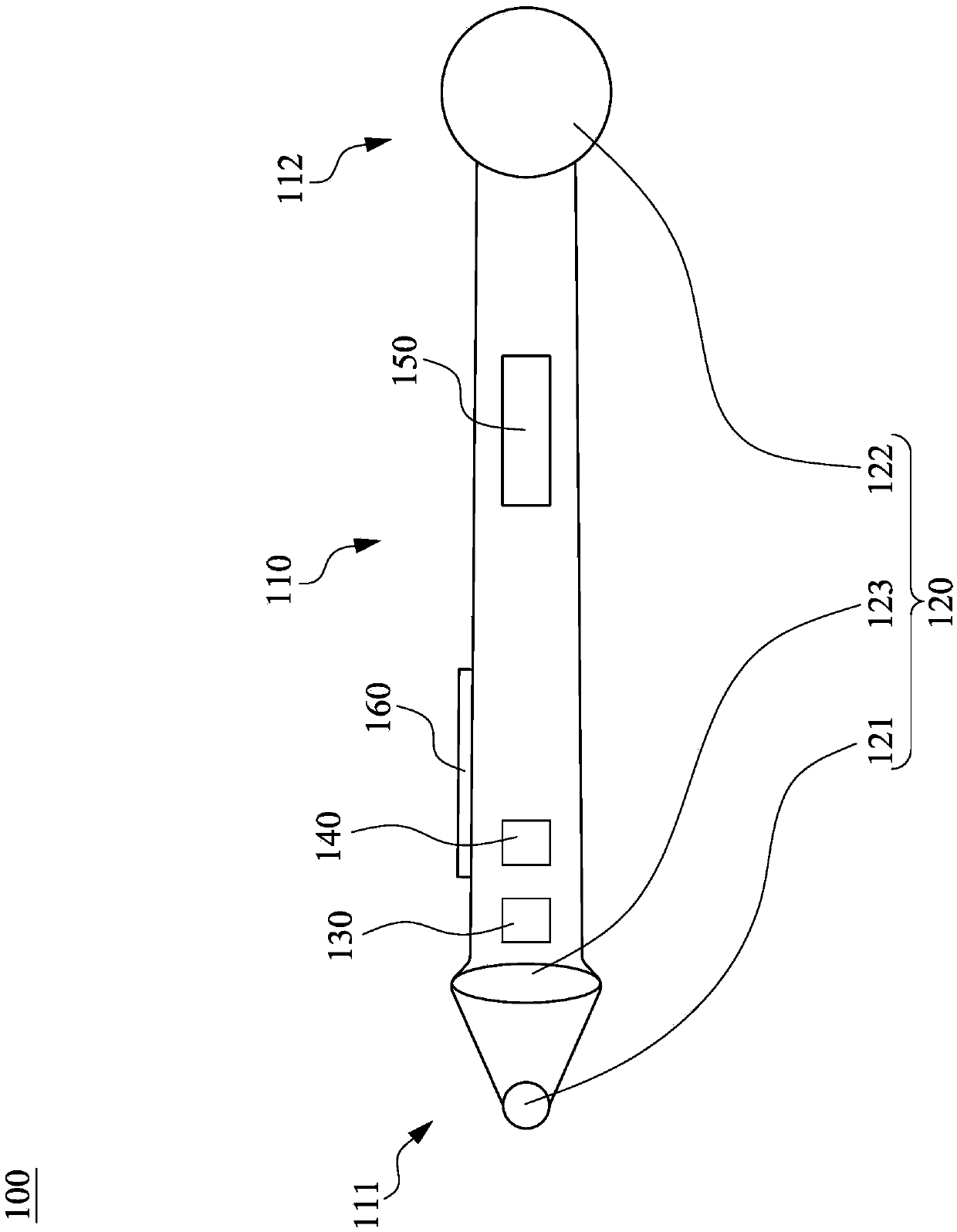 Drawing pen and interactive system with same