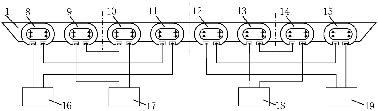 Medium-low-speed magnetic-levitation train redundant system