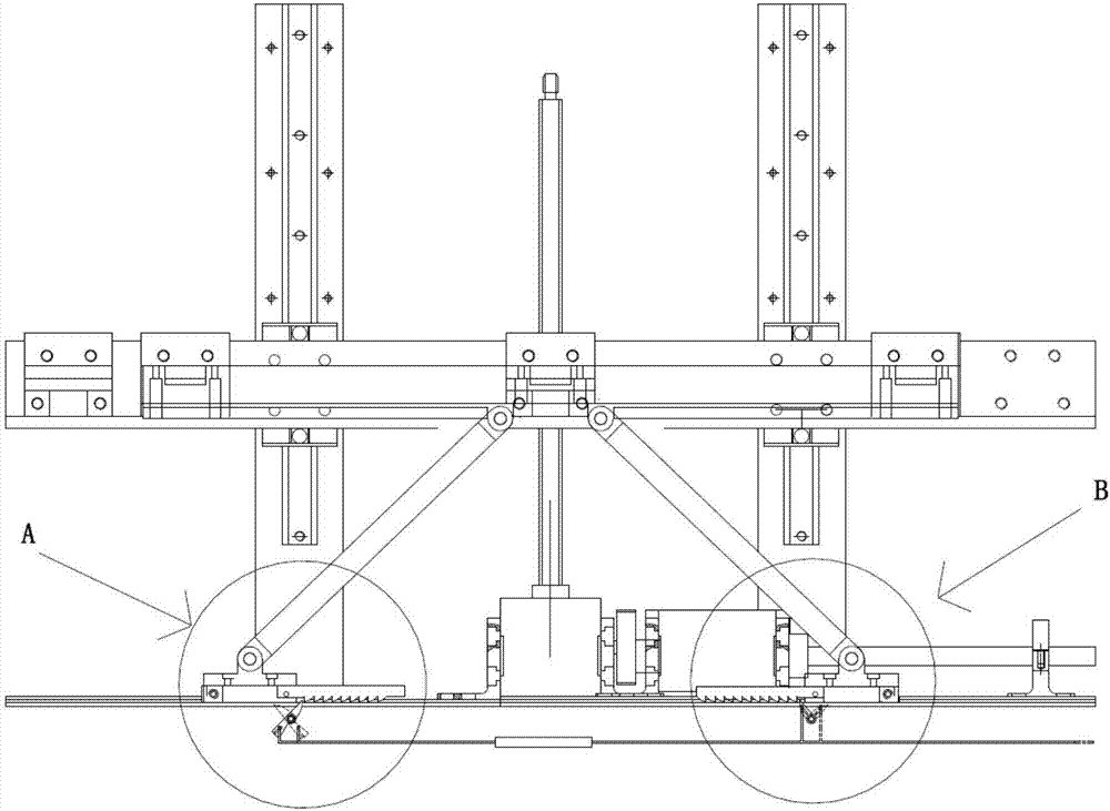 Elevating linkage type drive device and control method thereof