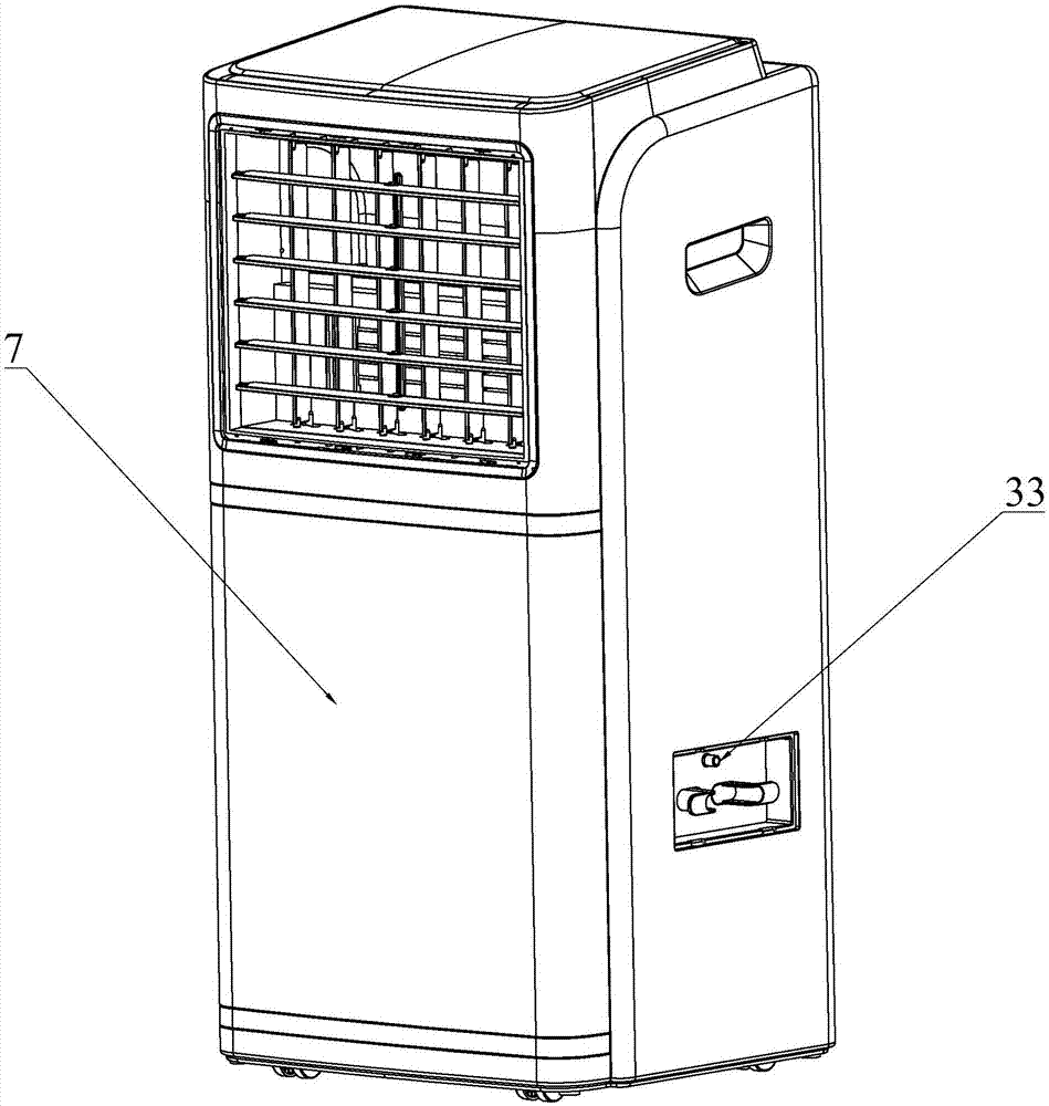 Humidifying device used for purification type cold and warm air blower and purification type cold and warm air blower