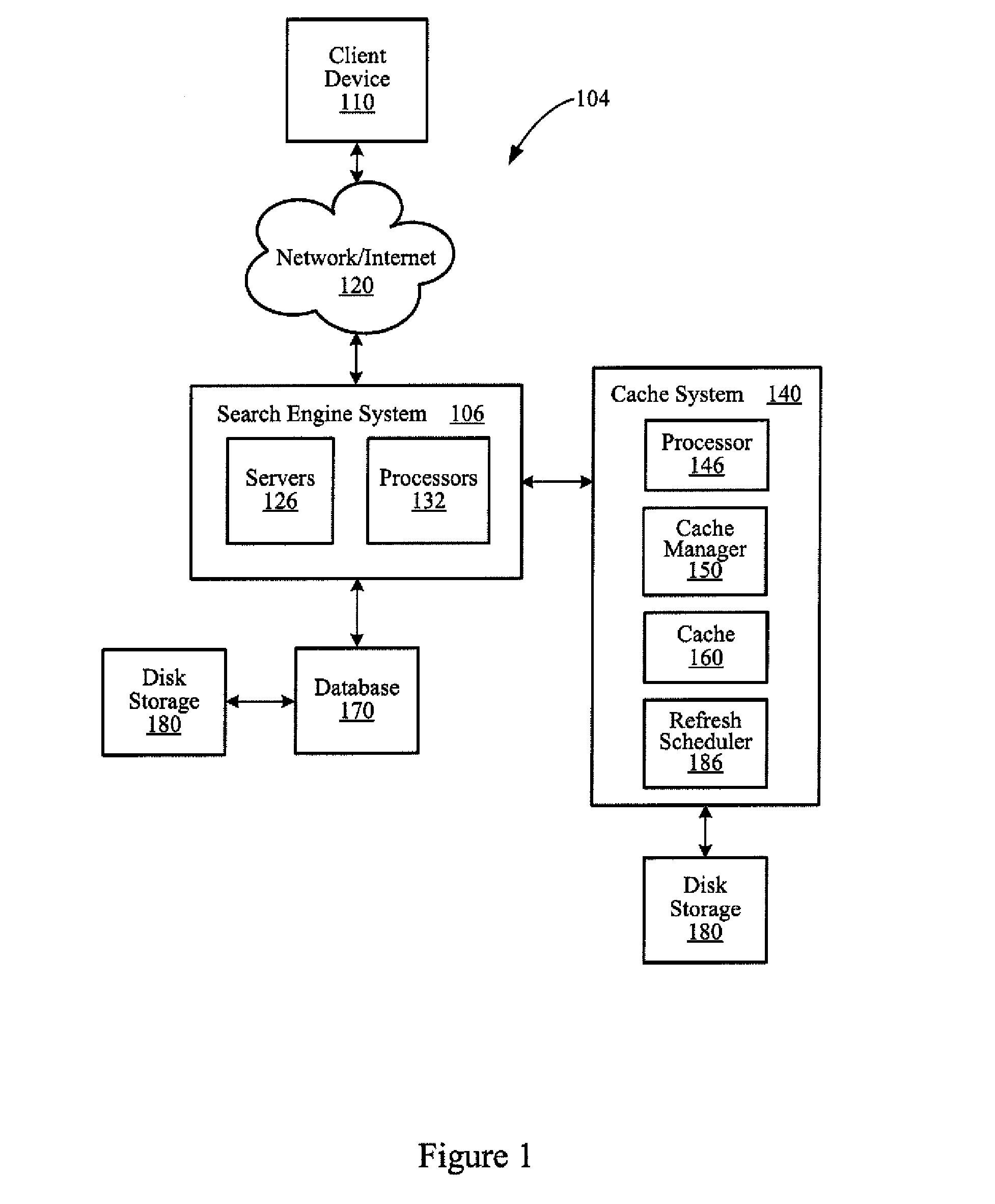 System for refreshing cache results