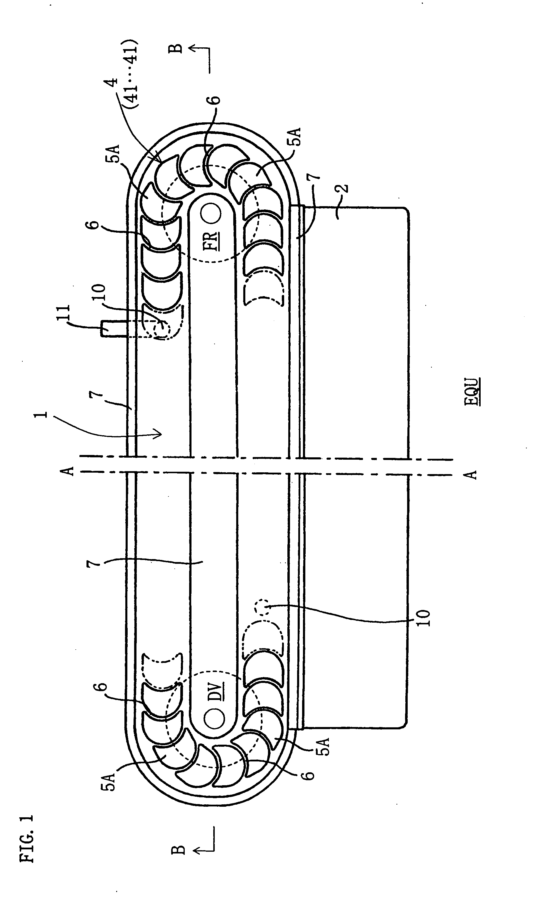 Circulating type food and drink transport apparatus