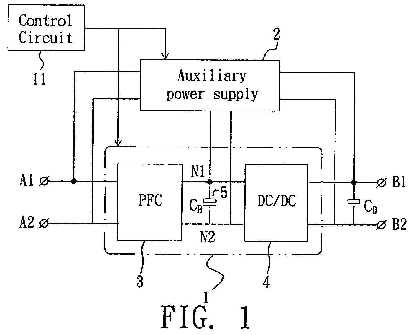 Power supply with low standby loss