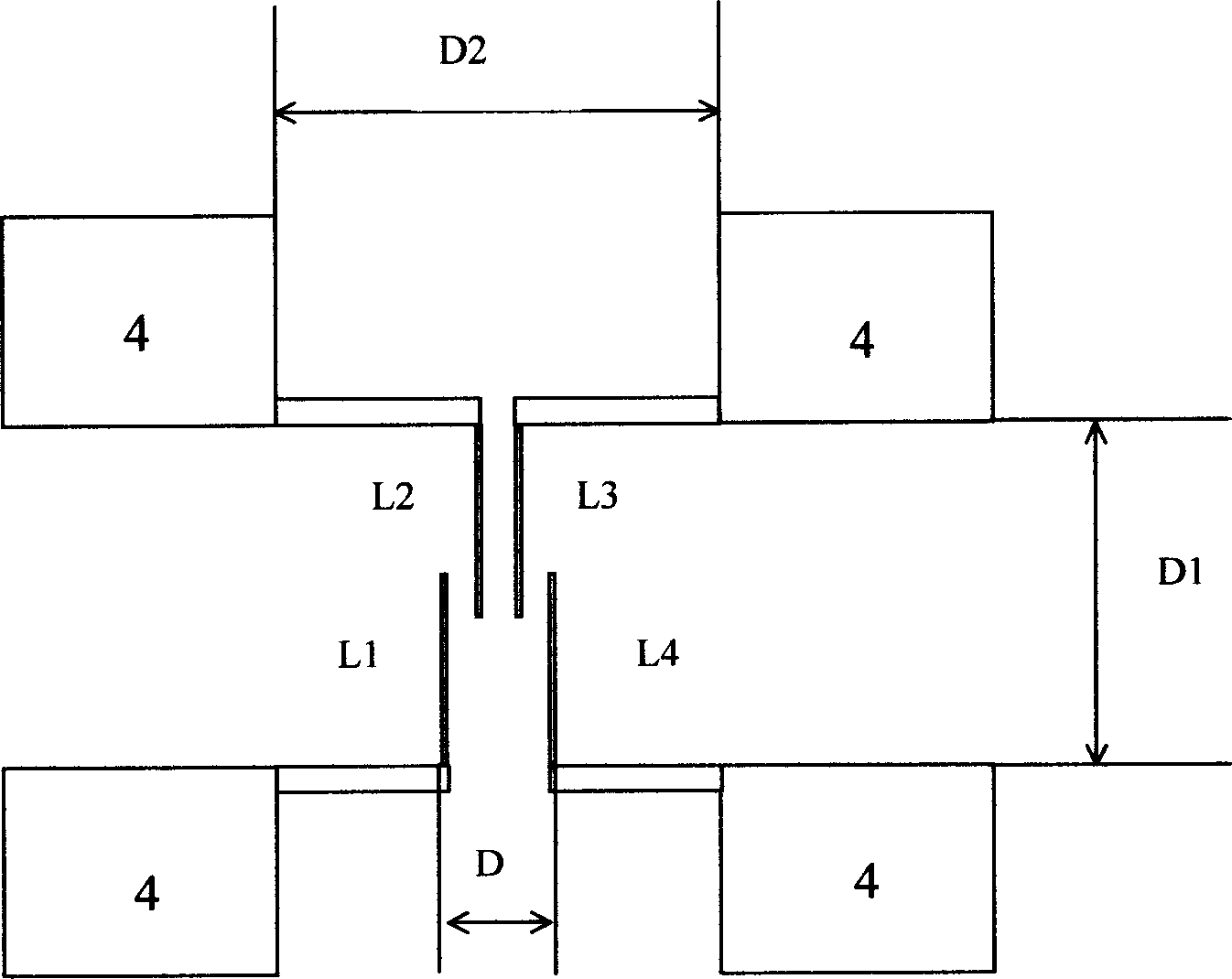 Test electrode for single unidimensional nano material and fabricating method thereof