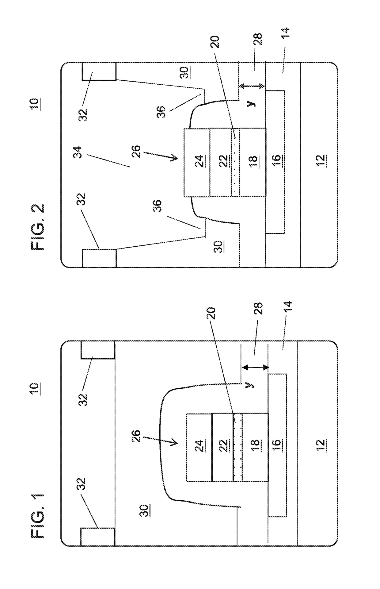 Enhanced coercivity in mtj devices by contact depth control