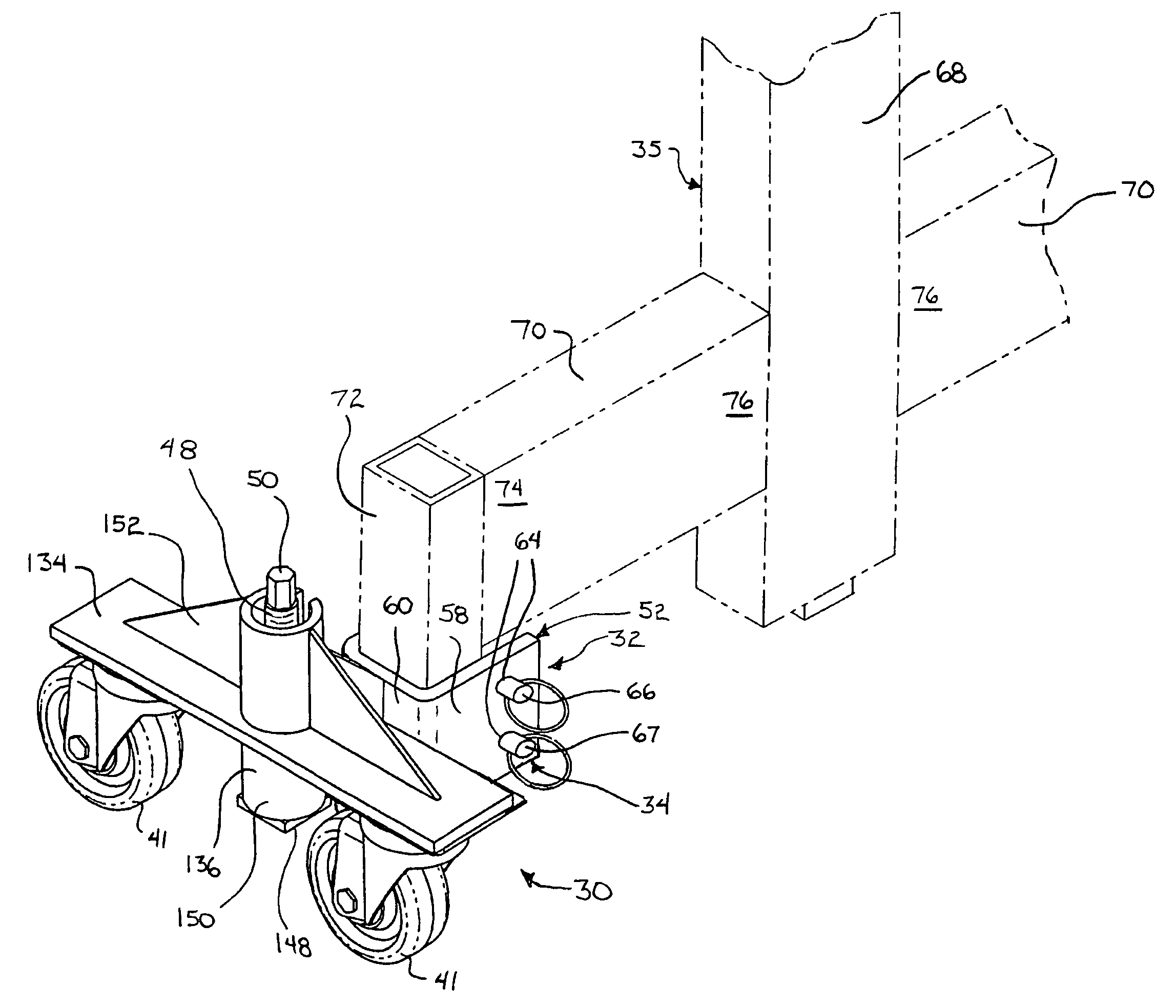 Display rack transport device