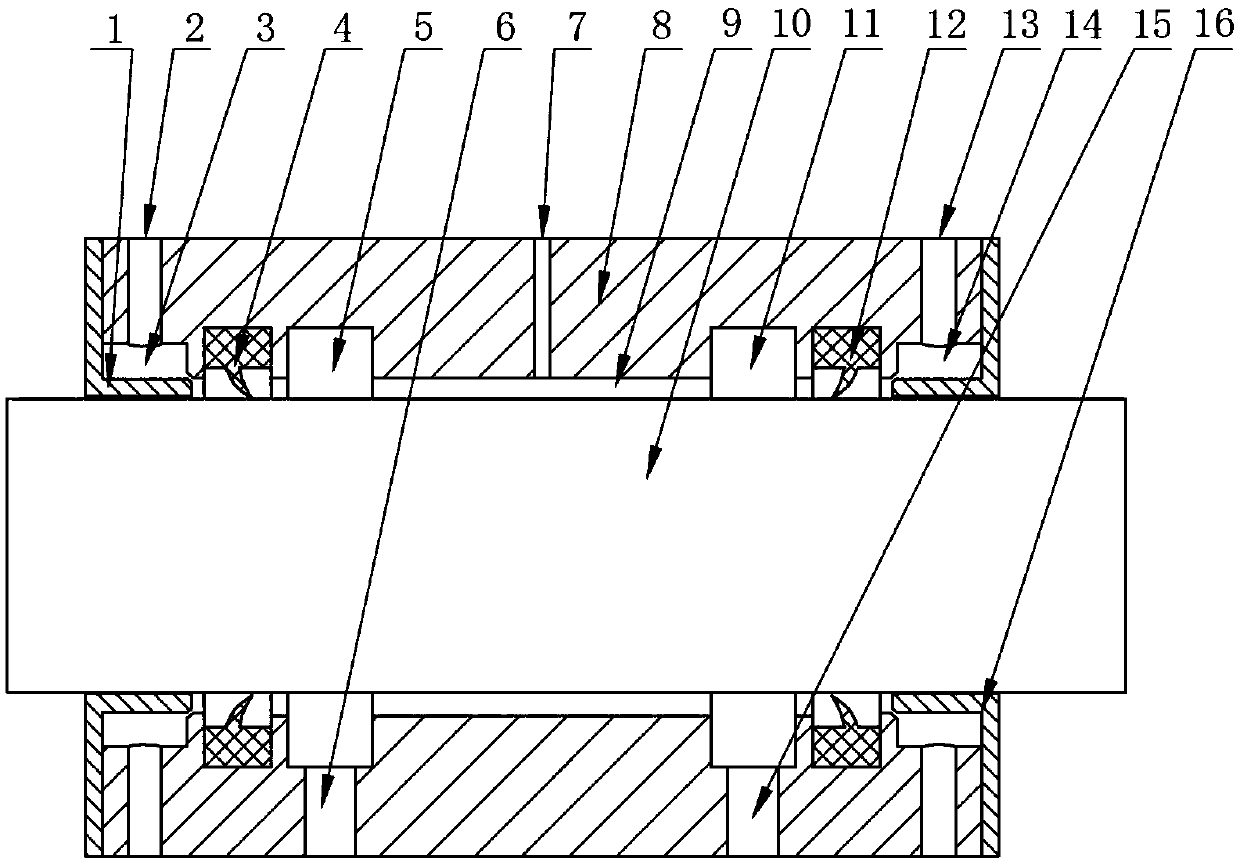 Static and dynamic composite sealing structure and method for rotary machine rotor