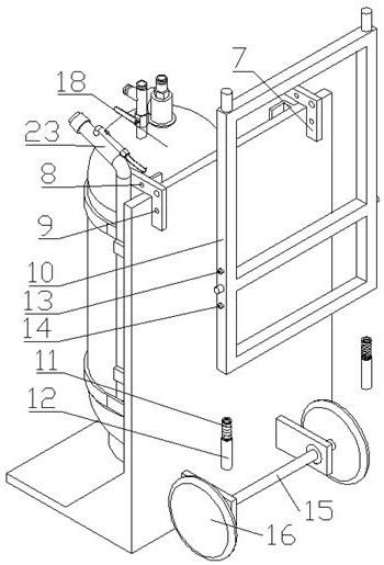 Underground latex paint spraying device